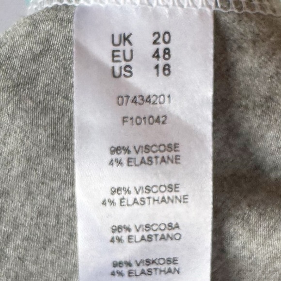 ASOS Curve White, Blue & Gray Colorblock Tie Waist Dress Size 16 - Picture 10 of 11